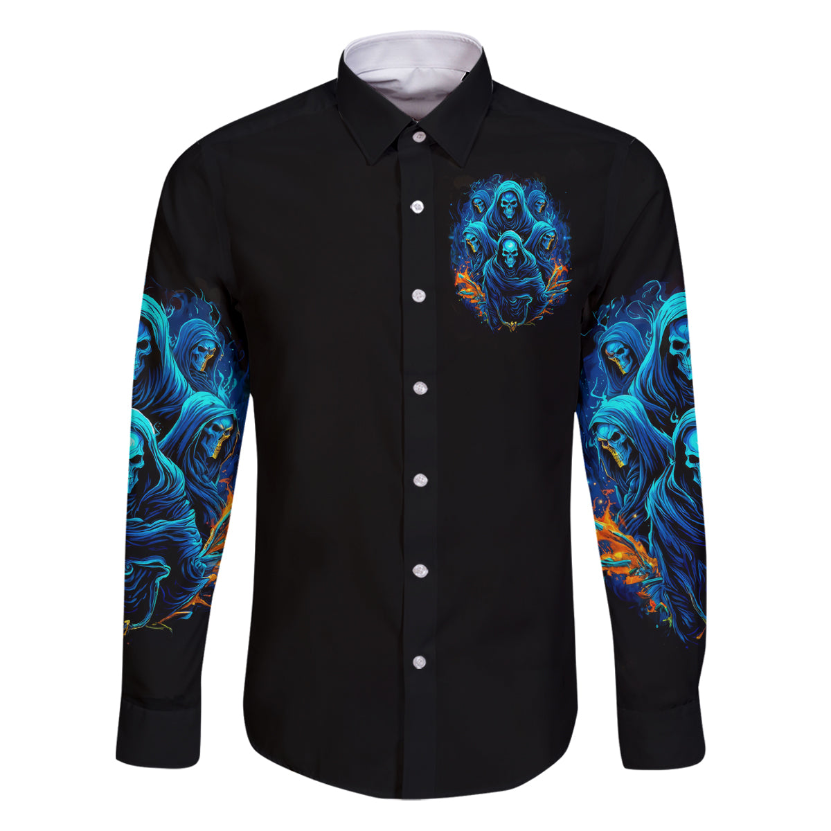 Witch Skull Family Matching Puletasi and Hawaiian Shirt Stranger Think I'm Quiet My Best Friends Know I'm Crazy - Wonder Print Shop