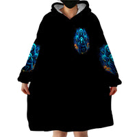 Witch Skull Wearable Blanket Hoodie Stranger Think I'm Quiet My Best Friends Know I'm Crazy - Wonder Print Shop