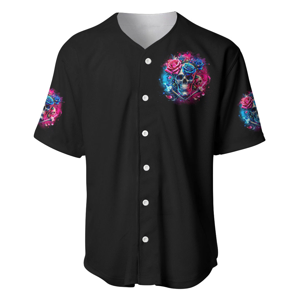 Rose SKull Baseball Jersey Sorry Honey Sarcasm Falls Out Of My Mouth Just Like Stupid Fall From Your - Wonder Print Shop