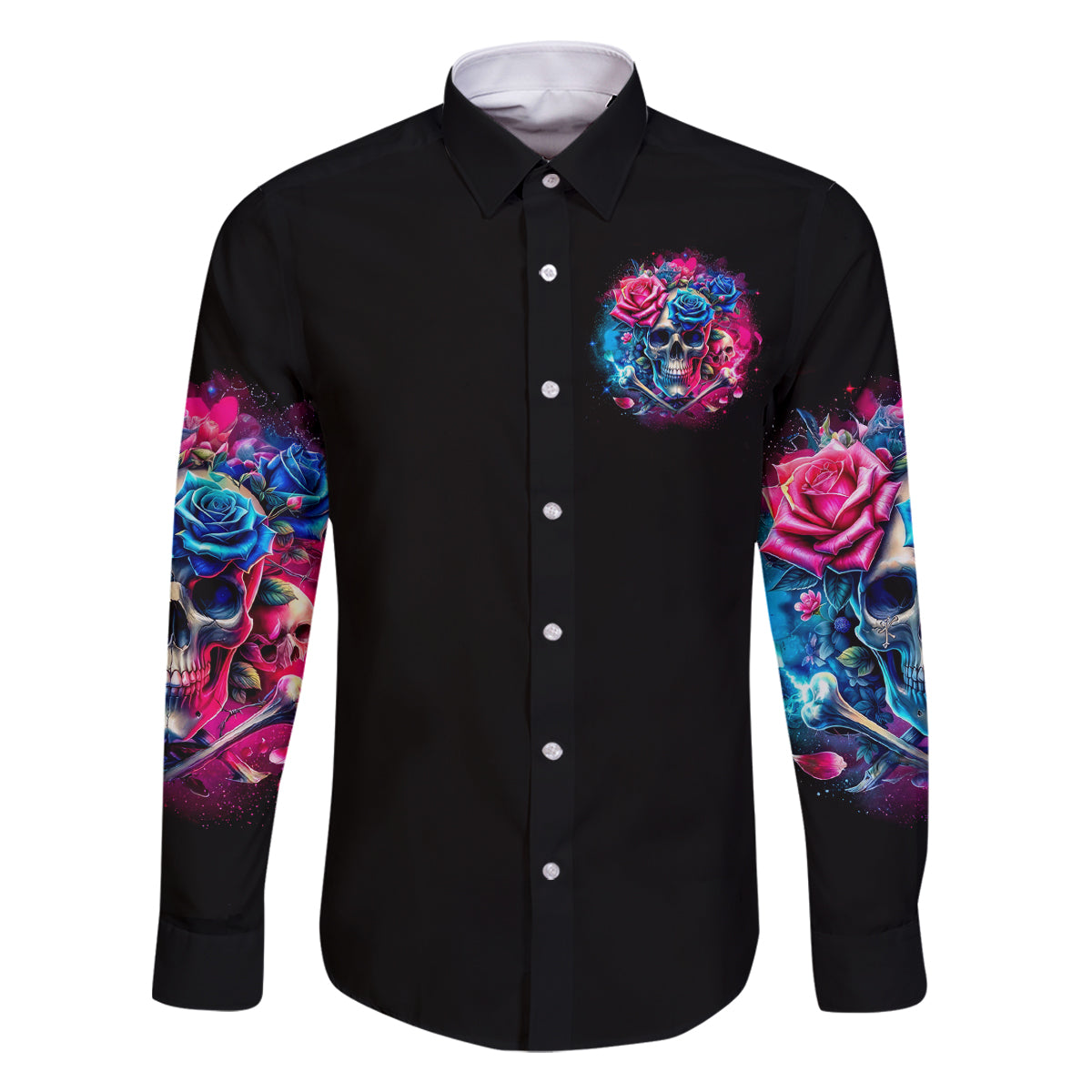 Rose SKull Family Matching Long Sleeve Bodycon Dress and Hawaiian Shirt Sorry Honey Sarcasm Falls Out Of My Mouth Just Like Stupid Fall From Your - Wonder Print Shop