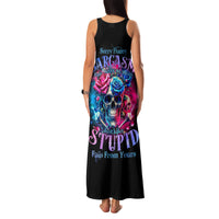 Rose SKull Family Matching Tank Maxi Dress and Hawaiian Shirt Sorry Honey Sarcasm Falls Out Of My Mouth Just Like Stupid Fall From Your - Wonder Print Shop