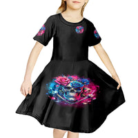 Rose SKull Kid Short Sleeve Dress Sorry Honey Sarcasm Falls Out Of My Mouth Just Like Stupid Fall From Your - Wonder Print Shop