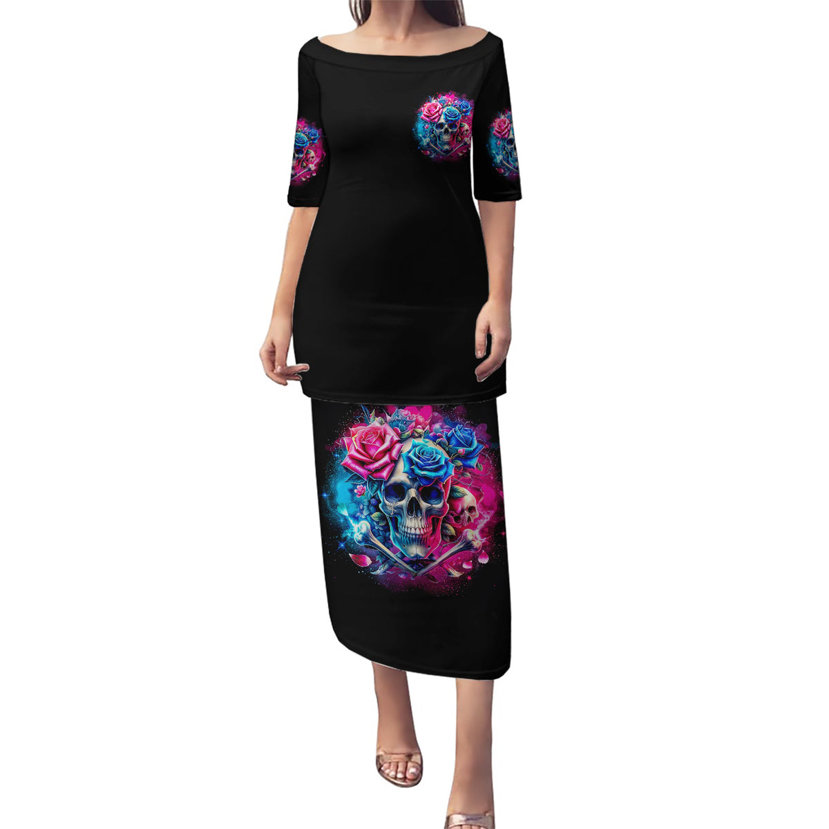 Rose SKull Puletasi Sorry Honey Sarcasm Falls Out Of My Mouth Just Like Stupid Fall From Your - Wonder Print Shop