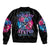 Rose SKull Sleeve Zip Bomber Jacket Sorry Honey Sarcasm Falls Out Of My Mouth Just Like Stupid Fall From Your - Wonder Print Shop