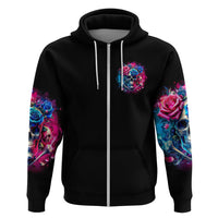 Rose SKull Zip Hoodie Sorry Honey Sarcasm Falls Out Of My Mouth Just Like Stupid Fall From Your - Wonder Print Shop
