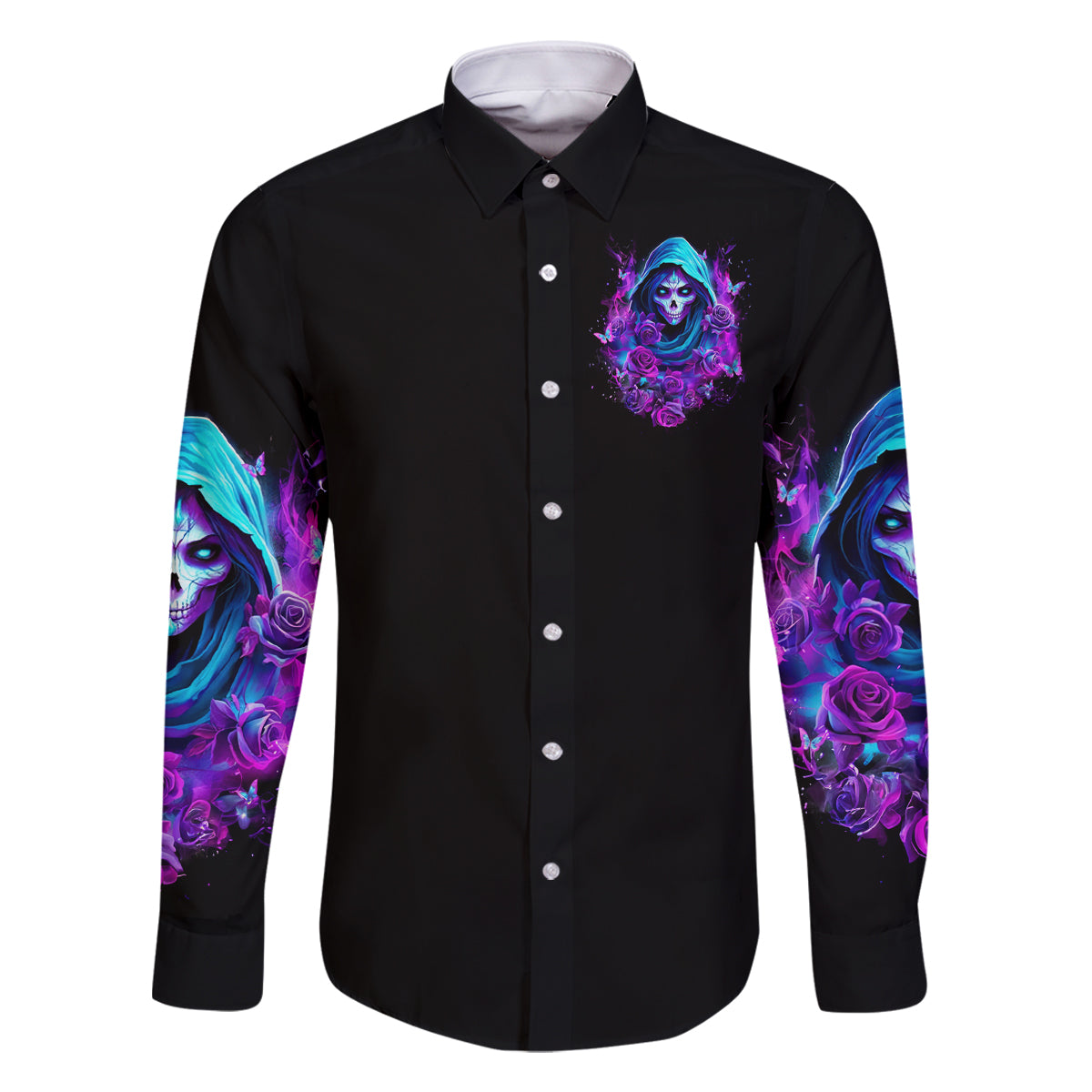 Witch Skull Family Matching Summer Maxi Dress and Hawaiian Shirt I Hold A Beast An Angel And Crazy Lady In Me - Wonder Print Shop