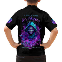 Witch Skull Hawaiian Shirt I Hold A Beast An Angel And Crazy Lady In Me - Wonder Print Shop