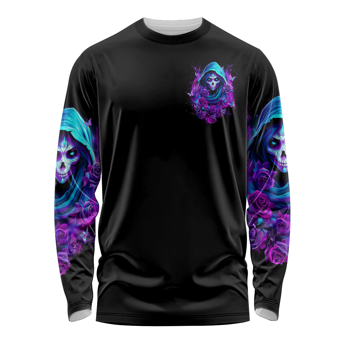 Witch Skull Long Sleeve Shirt I Hold A Beast An Angel And Crazy Lady In Me - Wonder Print Shop