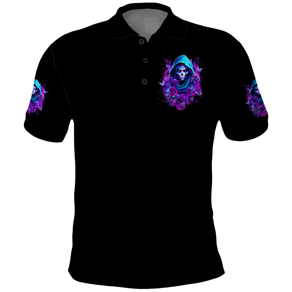 Witch Skull Polo Shirt I Hold A Beast An Angel And Crazy Lady In Me - Wonder Print Shop