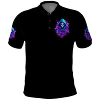 Witch Skull Polo Shirt I Hold A Beast An Angel And Crazy Lady In Me - Wonder Print Shop