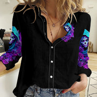 Witch Skull Women Casual Shirt I Hold A Beast An Angel And Crazy Lady In Me - Wonder Print Shop