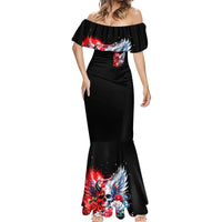 Evil Angel Skull Mermaid Dress Heaven Don't Want Me And Hell Afraid - Wonder Print Shop