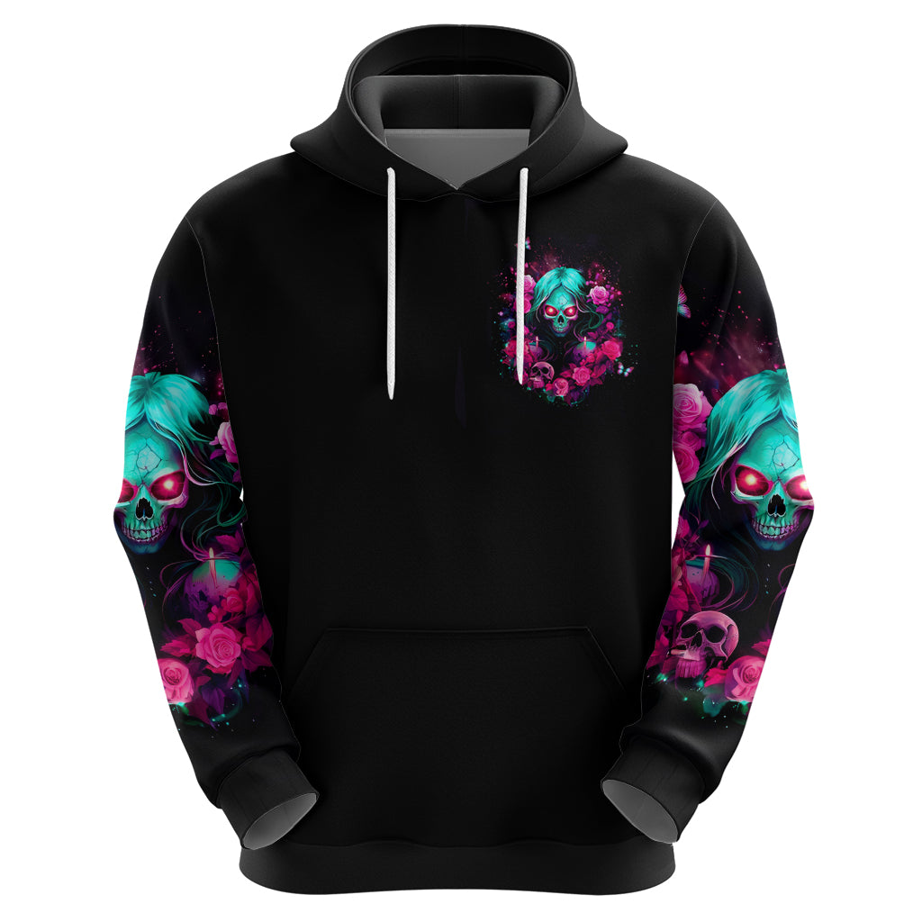 Rose Skull Hoodie I'm Not Anti-Social I'm Just Not User Friendly - Wonder Print Shop
