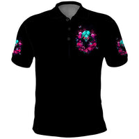 Rose Skull Polo Shirt I'm Not Anti-Social I'm Just Not User Friendly - Wonder Print Shop