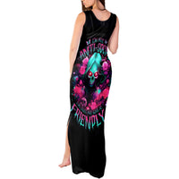 Rose Skull Tank Maxi Dress I'm Not Anti-Social I'm Just Not User Friendly - Wonder Print Shop