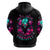 Rose Skull Zip Hoodie I'm Not Anti-Social I'm Just Not User Friendly - Wonder Print Shop