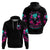 Rose Skull Zip Hoodie I'm Not Anti-Social I'm Just Not User Friendly - Wonder Print Shop