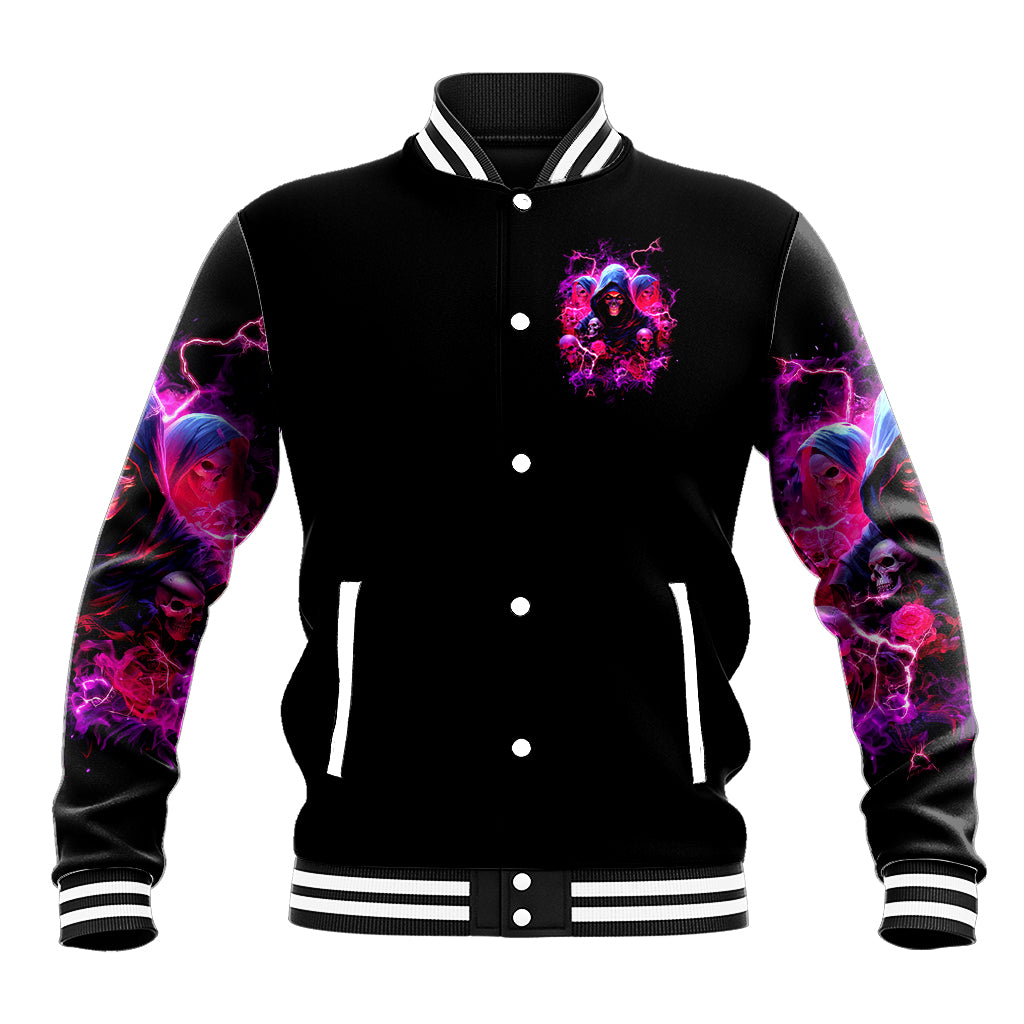 Witch Skull Baseball Jacket I'm Not Anti-Social I'm Just Not User Friendly - Wonder Print Shop