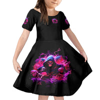 Witch Skull Kid Short Sleeve Dress I'm Not Anti-Social I'm Just Not User Friendly - Wonder Print Shop