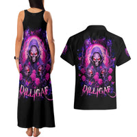 Rose Skull Couples Matching Tank Maxi Dress and Hawaiian Shirt DILLIGAG - Wonder Print Shop