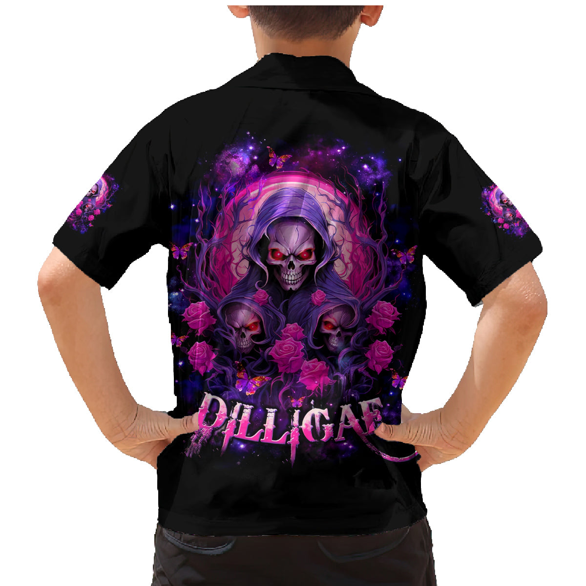 Rose Skull Family Matching Mermaid Dress and Hawaiian Shirt DILLIGAG - Wonder Print Shop