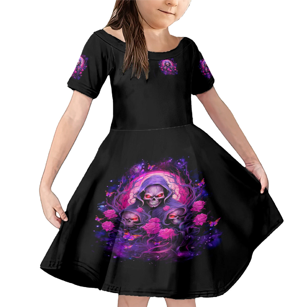 Rose Skull Family Matching Mermaid Dress and Hawaiian Shirt DILLIGAG - Wonder Print Shop