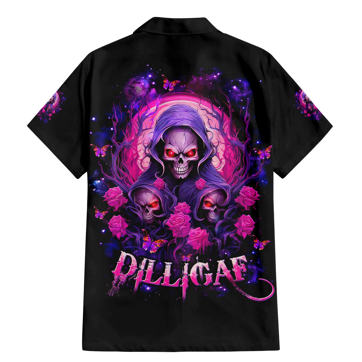 Rose Skull Family Matching Mermaid Dress and Hawaiian Shirt DILLIGAG - Wonder Print Shop