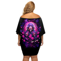 Rose Skull Family Matching Off Shoulder Short Dress and Hawaiian Shirt DILLIGAG - Wonder Print Shop