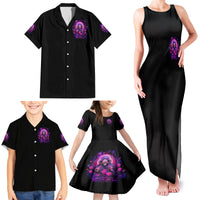 Rose Skull Family Matching Tank Maxi Dress and Hawaiian Shirt DILLIGAG - Wonder Print Shop