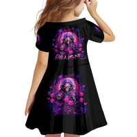 Rose Skull Kid Short Sleeve Dress DILLIGAG - Wonder Print Shop