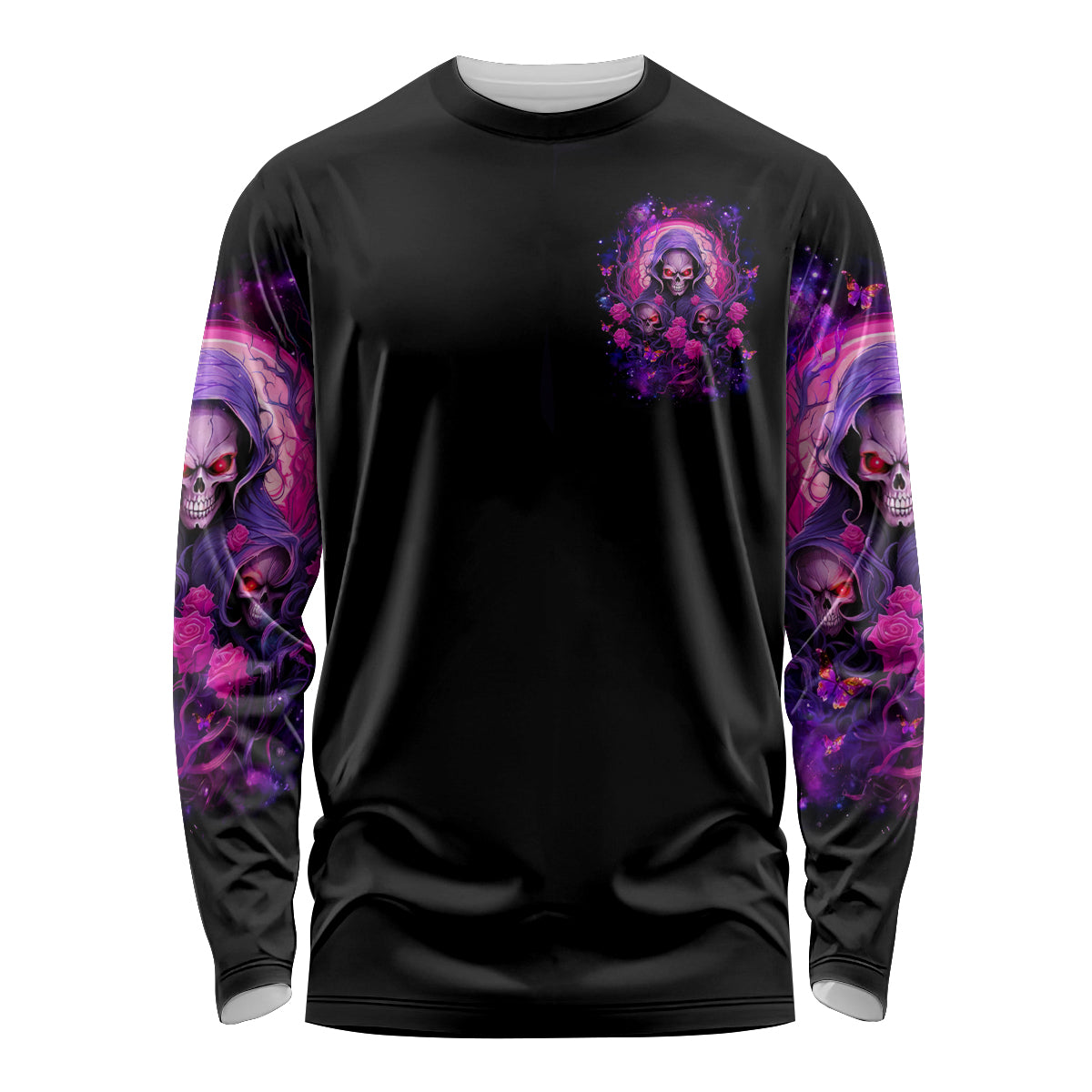 Rose Skull Long Sleeve Shirt DILLIGAG - Wonder Print Shop