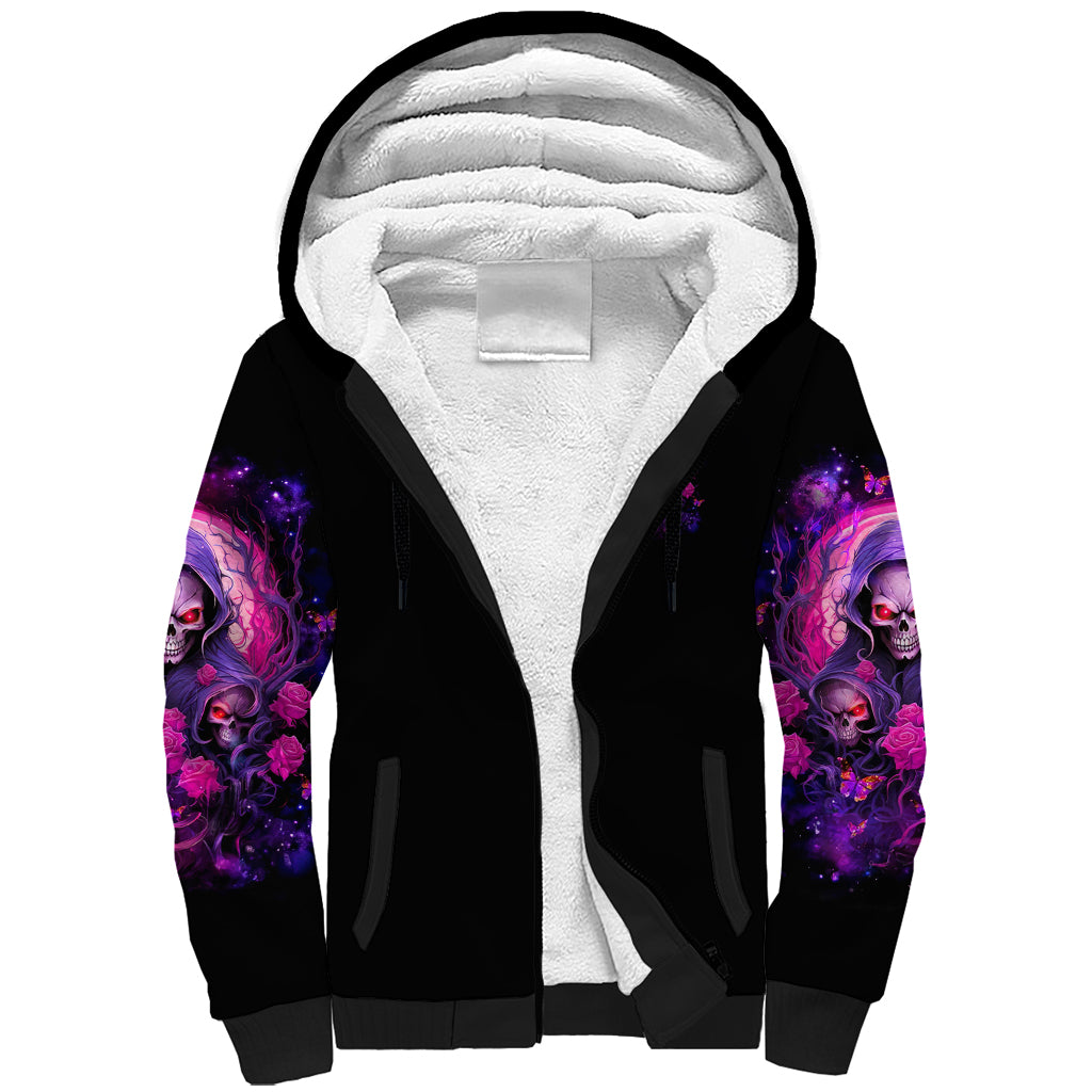 Rose Skull Sherpa Hoodie DILLIGAG - Wonder Print Shop