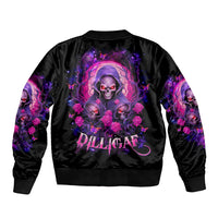 Rose Skull Sleeve Zip Bomber Jacket DILLIGAG - Wonder Print Shop