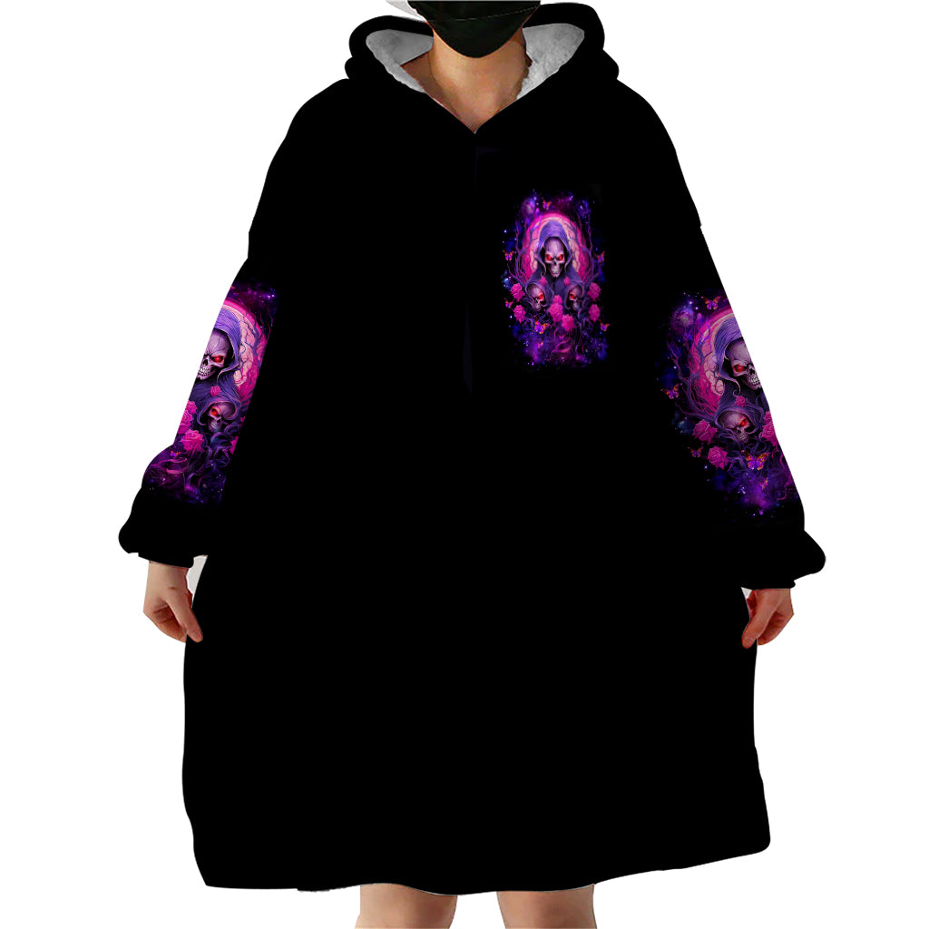 Rose Skull Wearable Blanket Hoodie DILLIGAG - Wonder Print Shop