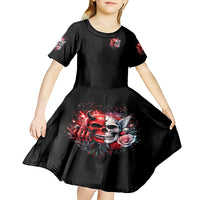 Evil Angel Skull Kid Short Sleeve Dress Fuck It All And Let My Demons Out To Play - Wonder Print Shop