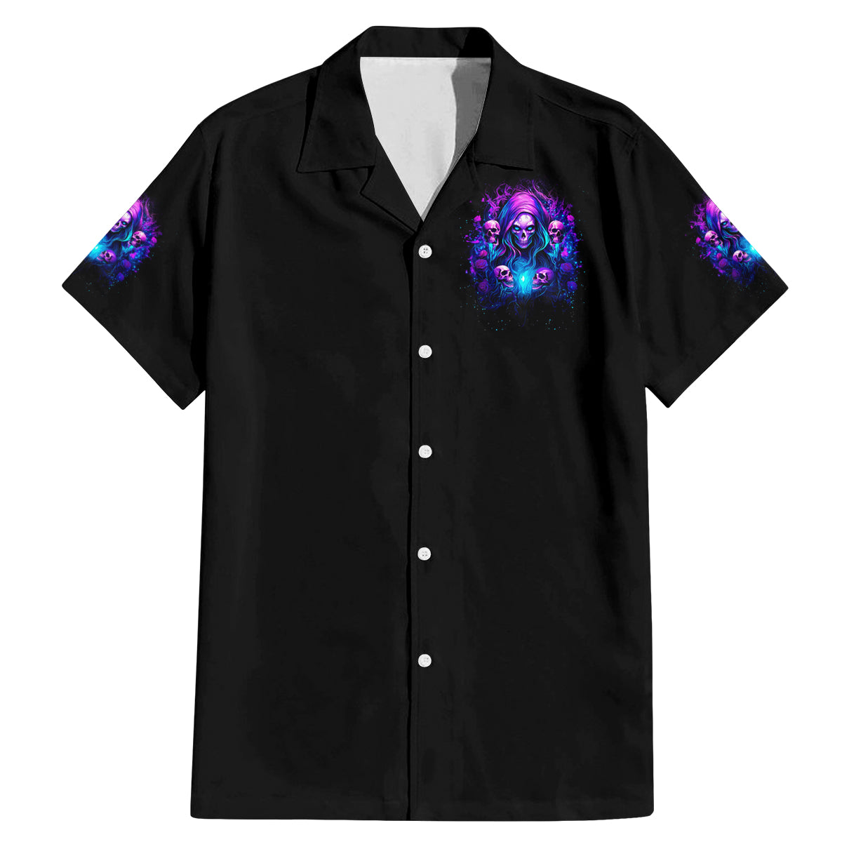 Witch Skull Family Matching Mermaid Dress and Hawaiian Shirt Assuming Was Like Most Girls Was Your First Mistake - Wonder Print Shop