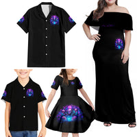 Witch Skull Family Matching Off Shoulder Maxi Dress and Hawaiian Shirt Assuming Was Like Most Girls Was Your First Mistake - Wonder Print Shop