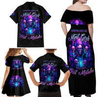Witch Skull Family Matching Off Shoulder Maxi Dress and Hawaiian Shirt Assuming Was Like Most Girls Was Your First Mistake - Wonder Print Shop