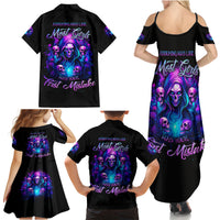 Witch Skull Family Matching Summer Maxi Dress and Hawaiian Shirt Assuming Was Like Most Girls Was Your First Mistake - Wonder Print Shop