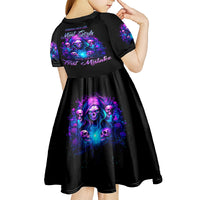 Witch Skull Kid Short Sleeve Dress Assuming Was Like Most Girls Was Your First Mistake - Wonder Print Shop