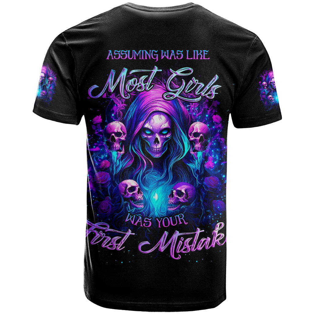 Witch Skull T Shirt Assuming Was Like Most Girls Was Your First Mistake - Wonder Print Shop
