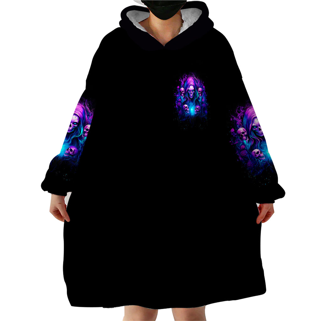 Witch Skull Wearable Blanket Hoodie Assuming Was Like Most Girls Was Your First Mistake - Wonder Print Shop