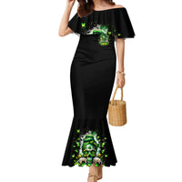 Irish Skull Family Matching Mermaid Dress and Hawaiian Shirt Good Girls Drink Wine Badass Girls Thug Beer - Wonder Print Shop