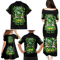 Irish Skull Family Matching Puletasi and Hawaiian Shirt Good Girls Drink Wine Badass Girls Thug Beer - Wonder Print Shop