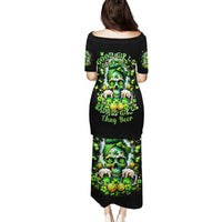 Irish Skull Family Matching Puletasi and Hawaiian Shirt Good Girls Drink Wine Badass Girls Thug Beer - Wonder Print Shop