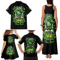 Irish Skull Family Matching Tank Maxi Dress and Hawaiian Shirt Good Girls Drink Wine Badass Girls Thug Beer - Wonder Print Shop