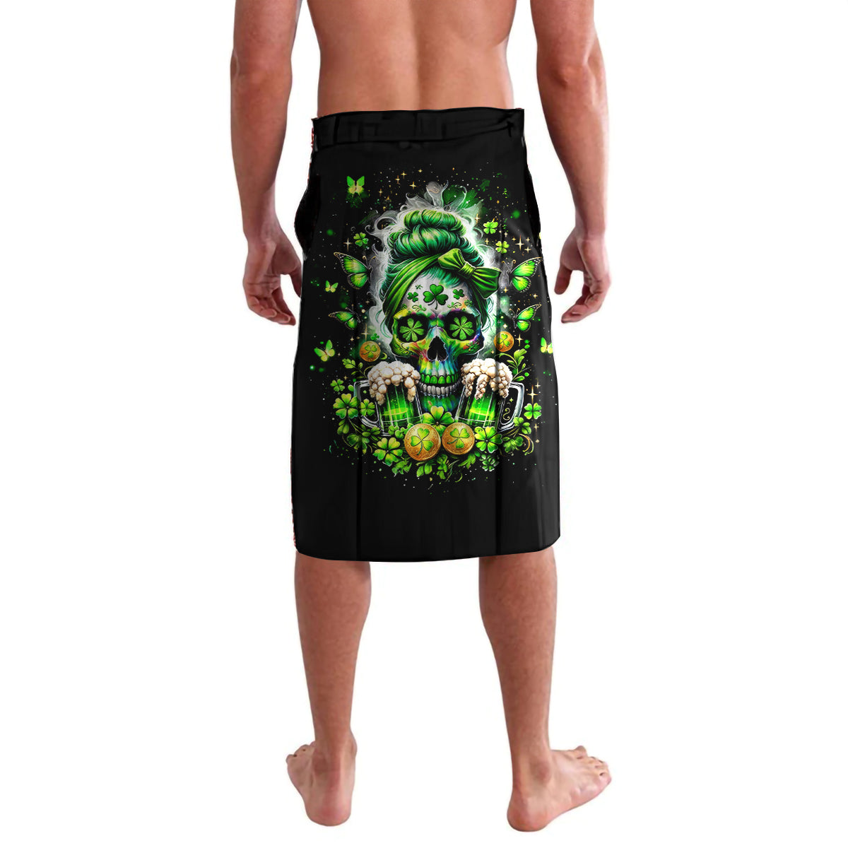 Irish Skull Lavalava Good Girls Drink Wine Badass Girls Thug Beer - Wonder Print Shop