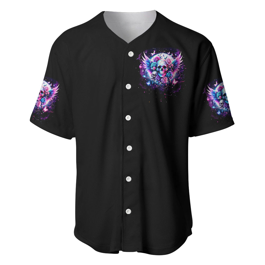 Wings Skll Baseball Jersey I'm A Good Person But Don't Give Me A Reason To Show My Evil - Wonder Print Shop