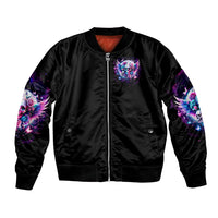 Wings Skll Bomber Jacket I'm A Good Person But Don't Give Me A Reason To Show My Evil - Wonder Print Shop
