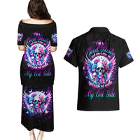 Wings Skll Couples Matching Puletasi and Hawaiian Shirt I'm A Good Person But Don't Give Me A Reason To Show My Evil - Wonder Print Shop